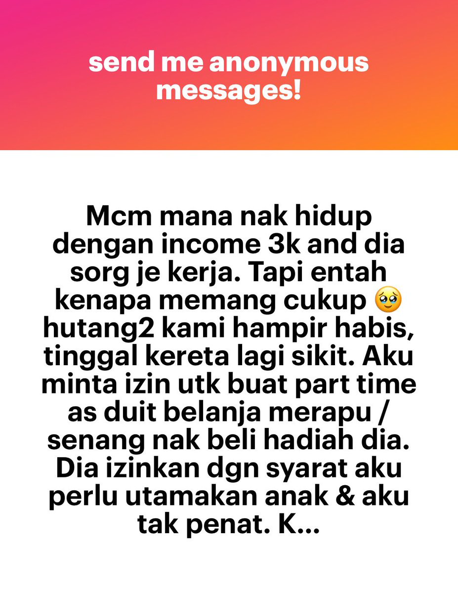 meinmokhtar's tweet photo. Luahan isteri. https://t.co/FJGSW5kCXS