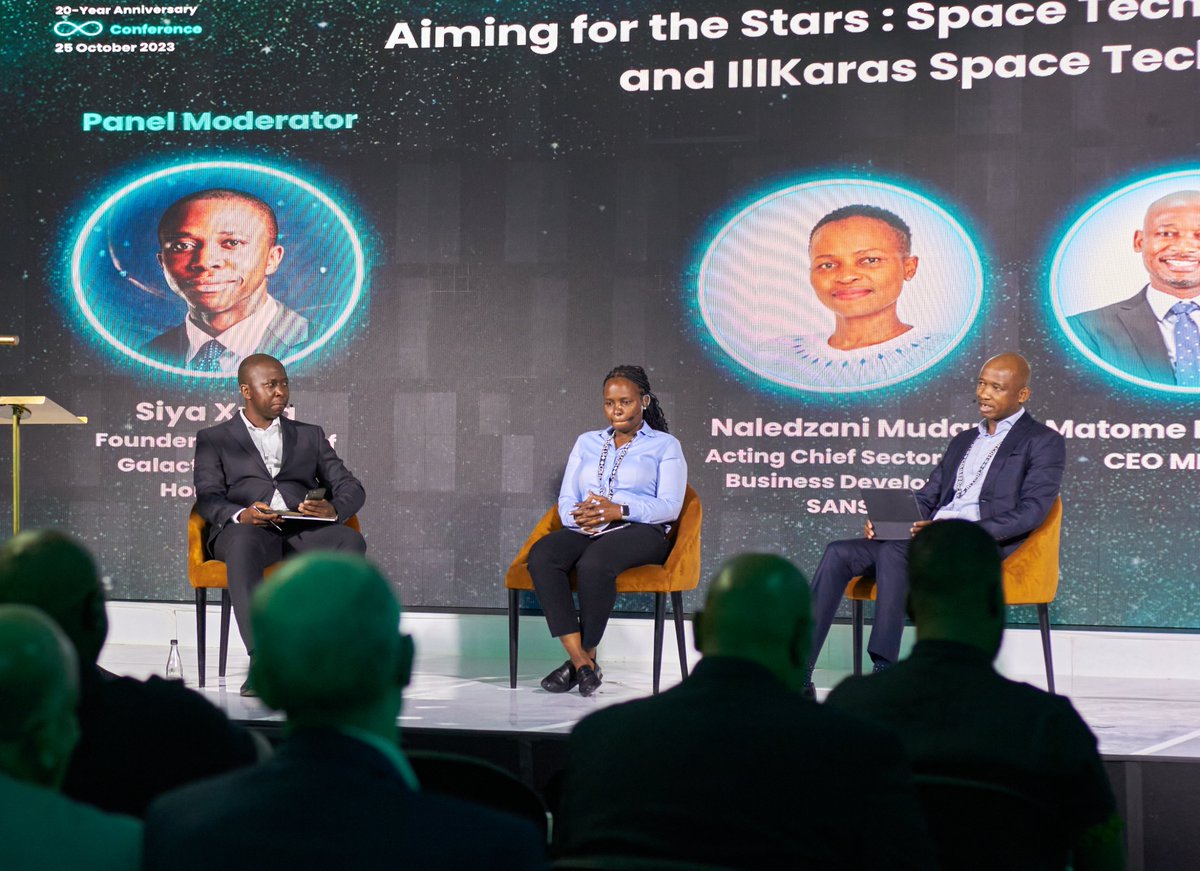 Our space tech conversations are off to an exceptional start with <a href="/SiyaXuza/">SiyaXuza</a>, Naledzani Mudau, and <a href="/MatomeMadibana/">Matome Madibana</a>

Join us for an interstellar journey.

#Spacetech