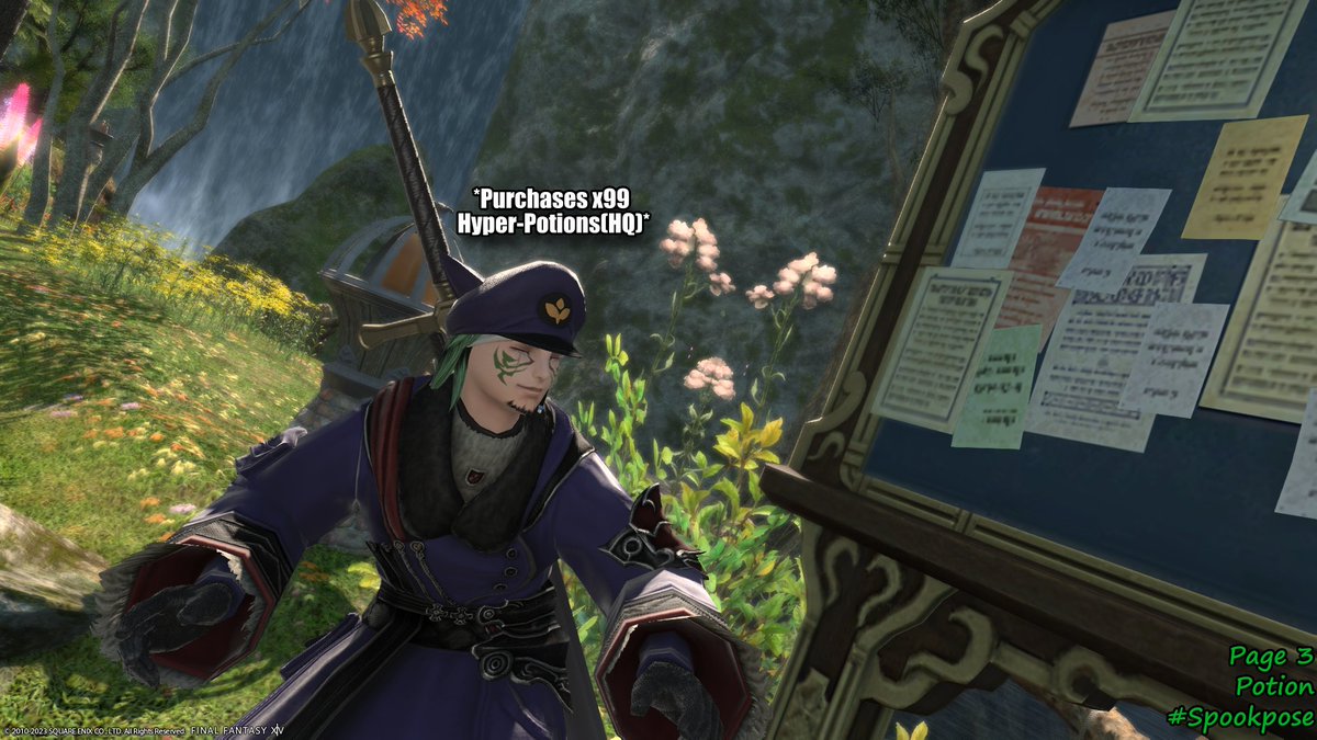Wedgebuncle's tweet photo. Day 25: Potion
Having a couple of potions are handy...
But trust your healers, They'll keep you in the green!
#Spookpose #spookyposetober #ffxivgposers https://t.co/eidwhPhxEe