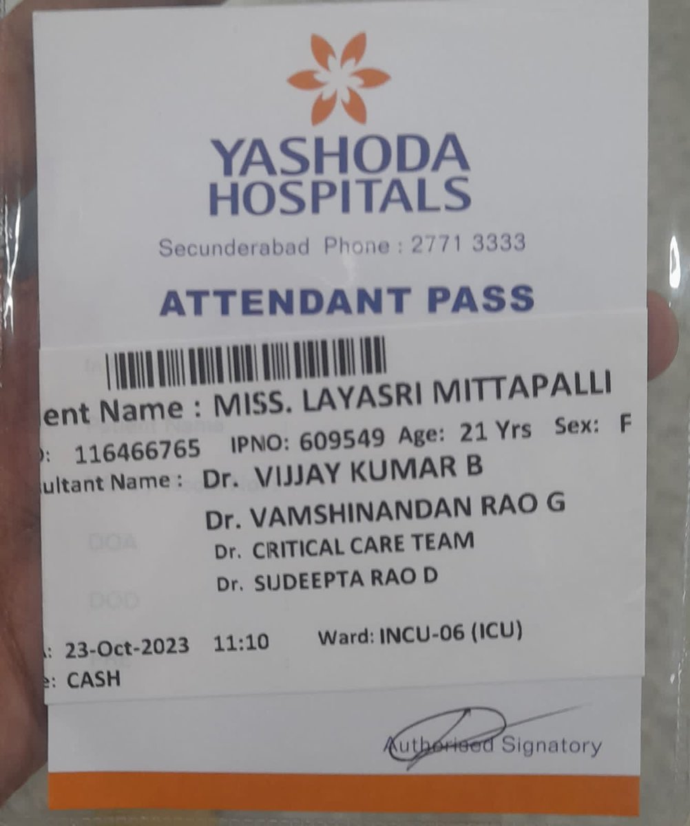 MekalaYellaswa2's tweet photo. @KTRBRS @TelanganaCMO @ABVPVoice @RaoKavitha @bandisanjay_bjp @osmania1917
 Hi Sir she is Mittapally Laya Sri who was pursuing  MSc Organic Chemistry from Osmania University 2nd Year , who has been admitted to Yashoda Hospital Secunderabad due to the multiple organ dysfunction https://t.co/mNvmWWMwNw