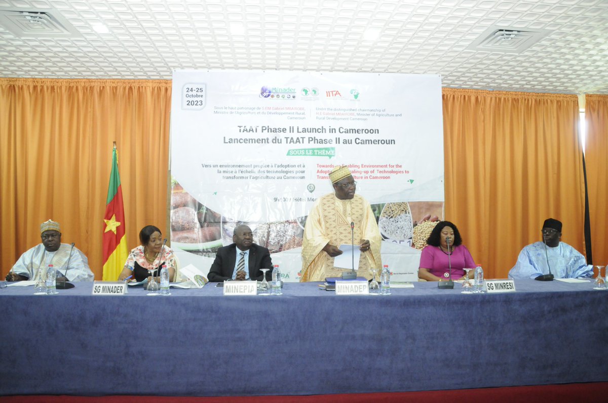 CRTV_web's tweet photo. Le programme Technologies pour la transformation de l'agriculture africaine (TAAT) de la Banque africaine de développement lance officiellement les activités de la phase II du programme au Cameroun. https://t.co/v0bewDUjHC