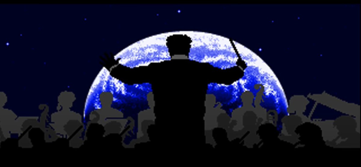 StarshipNemo's tweet image. Seeing the conductor at the beginning of the seamless spline demo video in #StarEngine at #CitizenCon I can&apos;t help but recognize a nod to the original #WingCommander intro @wccic @RobertsSpaceInd #StarCitizen