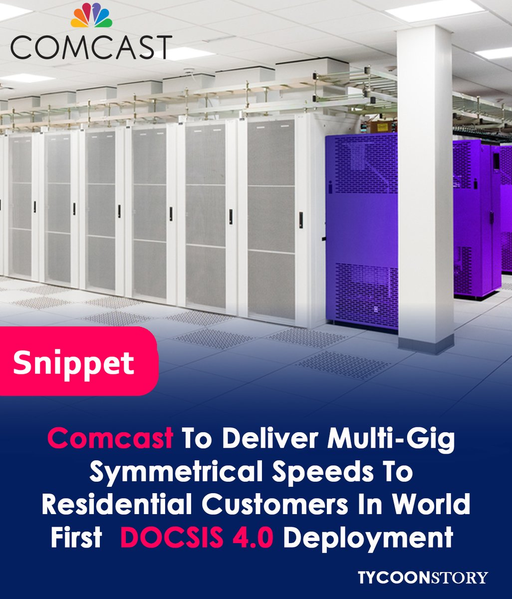 Comcast Will Offer Multi-gig Symmetrical Speeds During The World's First Deployment Of Docsis 4.0.
#Comcast #DOCSIS4 #MultiGigSpeeds #WorldFirst #InternetSpeed #Broadband #Technology #Innovation #FutureOfInternet #GigabitInternet
#SymmetricalSpeeds @comcast