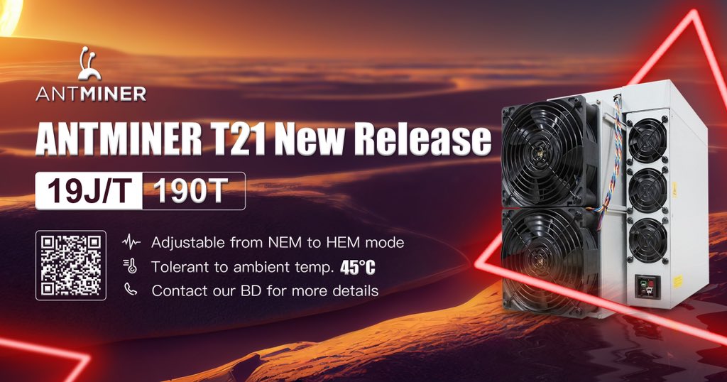SinoCrypto's tweet image. .@BITMAINtech Max Hua (CFO) and Irene Gao (Head of Global Sales) announcing their latest #bitcoin miner, the @Antminer_main T21 with hashrate specs of 190TH and 19J/T

#blockchainlife2023