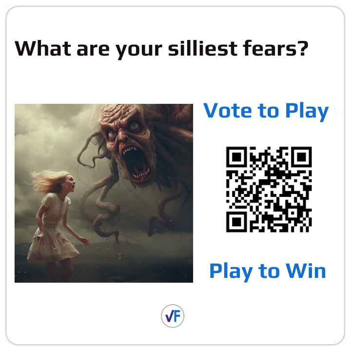 VoteFrenzy's tweet photo. Let the fun begin with VoteFrenzy!

👉 Poll Url : https://t.co/gVFV3JdFVM

#SillyFears #FunnyFears #FearfulFollies #SillyPhobias #Clowns #balloons #Spiders #snakes #WeirdFears #UniqueFears #Fears #Heights #flying #rollercoasters #Needles #dentists #blood #Influencers #Events https://t.co/ejf4gmkCw0