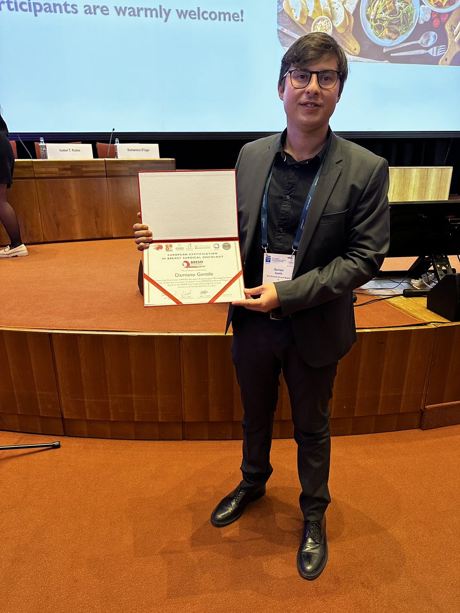BRESO Eur. Breast Surgical Oncology Certification (@mybreso) on Twitter photo Congratulations to <a href="/DamianoGentile2/">Damiano Gentile</a> on completing his training programme and obtaining #BRESO certification 🎉
<a href="/GFCatanuto/">Giuseppe F.</a> <a href="/GretaOncoplast/">Greta Oncoplastic</a> <a href="/itrisabel/">IR</a> <a href="/KarakatsanisA/">Andreas Karakatsanis (he/him)</a> <a href="/EuropaDonnaEUR/">Europa Donna</a> @raaudisio <a href="/ESSOnews/">European Society of Surgical Oncology (ESSO)</a> #ESSO42 <a href="/EUBREAST/">EUBREAST</a> <a href="/ESOncology/">ESOncology</a> Congratulations to <a href="/DamianoGentile2/">Damiano Gentile</a> on completing his training programme and obtaining #BRESO certification 🎉
<a href="/GFCatanuto/">Giuseppe F.</a> <a href="/GretaOncoplast/">Greta Oncoplastic</a> <a href="/itrisabel/">IR</a> <a href="/KarakatsanisA/">Andreas Karakatsanis (he/him)</a> <a href="/EuropaDonnaEUR/">Europa Donna</a> @raaudisio <a href="/ESSOnews/">European Society of Surgical Oncology (ESSO)</a> #ESSO42 <a href="/EUBREAST/">EUBREAST</a> <a href="/ESOncology/">ESOncology</a>