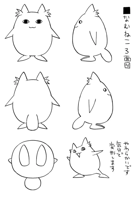 ひょんなことから描くことになった自画像の三面図です 