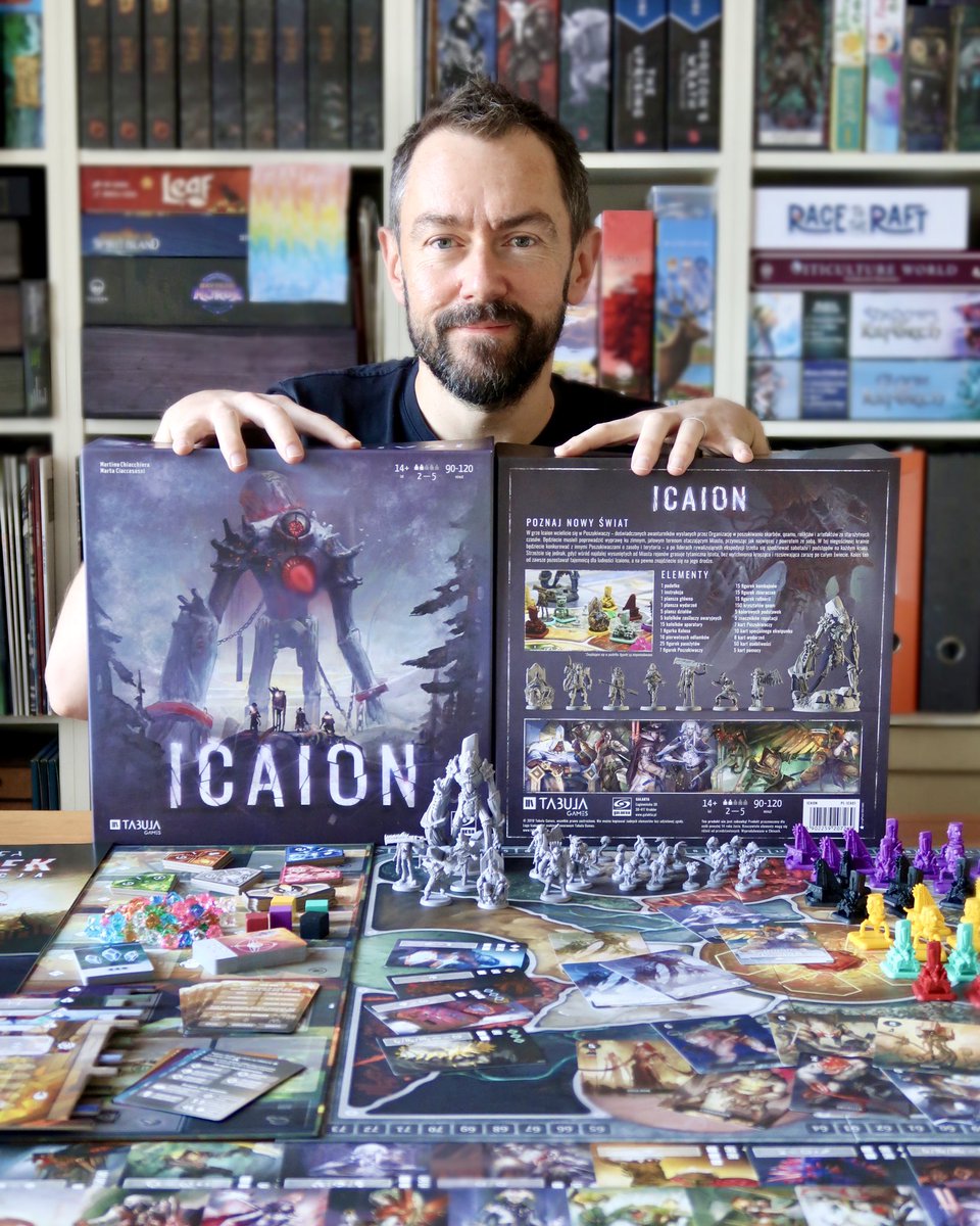 TrybSolo's tweet photo. Today is the release day of „Icaion” here in Poland. This is this game that combined with „Mysthea” creates a third game called „The Fall” 🙂 Again… beautiful miniatures and artwork. One of the best I’ve recently seen 🤩
#boardgames #icaion @Galakta_Games @tabulagames https://t.co/M74uBdG784