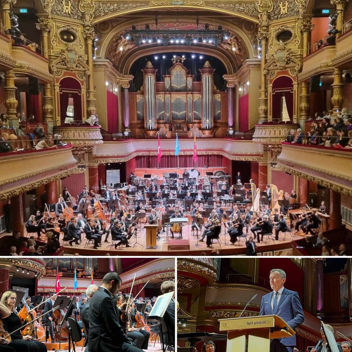 Jürg Lauber (@swissambun_gva) on Twitter photo UN Day concert @VictoriaHall
24 October - a day of celebration, but also a day of sorrow.
Merci <a href="/OSRorchestre/">Orchestre de la Suisse Romande</a> de nous permettre - à travers la musique qui appartient à toute l'humanité - d'oublier ce qui nous sépare et de nous souvenir de ce qui nous unit ! UN Day concert @VictoriaHall
24 October - a day of celebration, but also a day of sorrow.
Merci <a href="/OSRorchestre/">Orchestre de la Suisse Romande</a> de nous permettre - à travers la musique qui appartient à toute l'humanité - d'oublier ce qui nous sépare et de nous souvenir de ce qui nous unit !