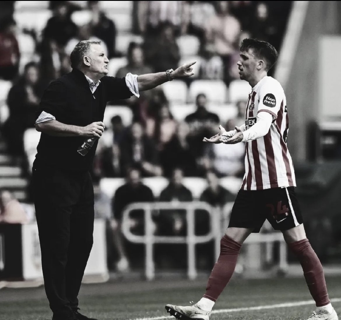 SR4OnTour's tweet photo. When is this going to end. 
1. Sunderland Vs Boro - Dan Neil red card for saying a good tackle wasn’t a foul. 
2. Sunderland Vs Stoke - a clear hand ball leading to a goal is not given. 
3. Sunderland Vs Leicester A foul inside the penalty box is not given. 
#Safc @FARefereeing https://t.co/1dUGiYXEOA