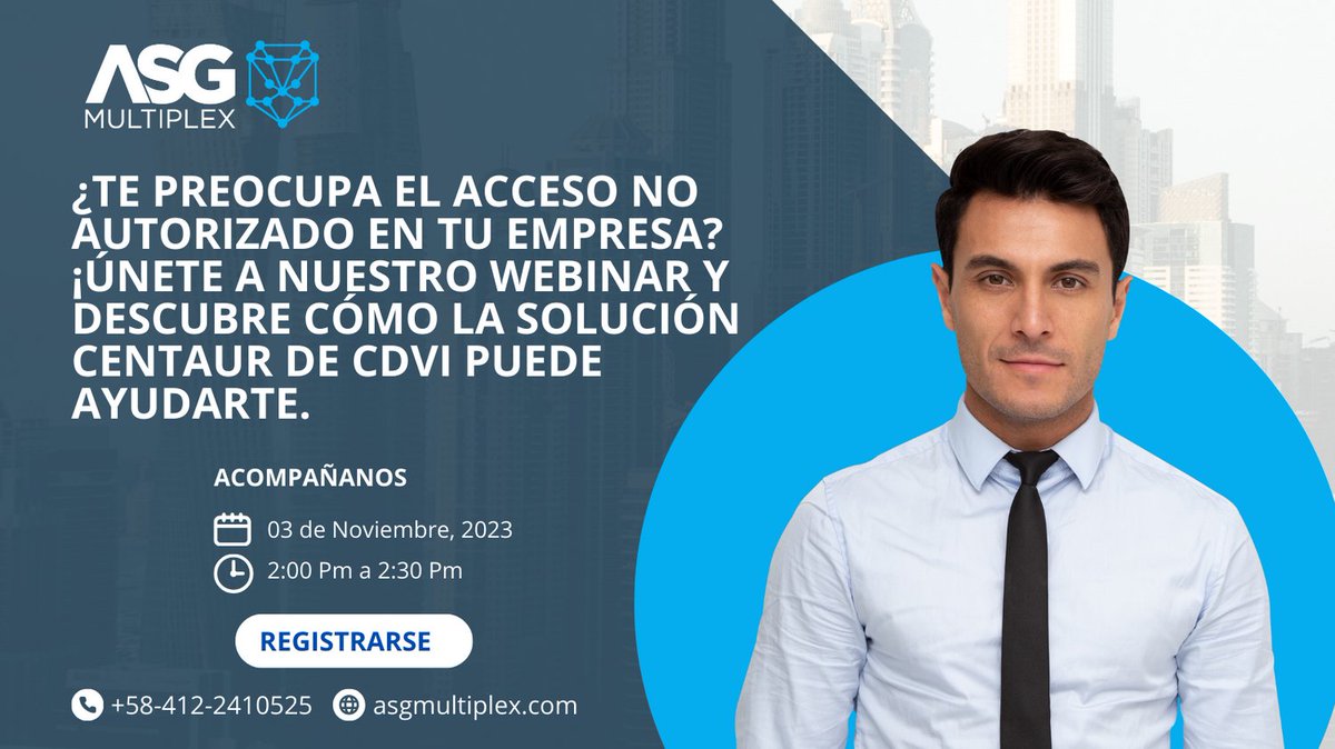ASGmultiplex's tweet image. ¡No te pierdas nuestro próximo webinar!
 Únete a nosotros y descubre cómo la solución de control de acceso Centaur de CDVI puede ayudar a proteger tu empresa 👩‍💻
📅 Fecha: 3 de Noviembre 
⏲ Hora: 2:00 pm 
📍 Link de inscripción 👉 webinarcentaur.subscribemenow.com