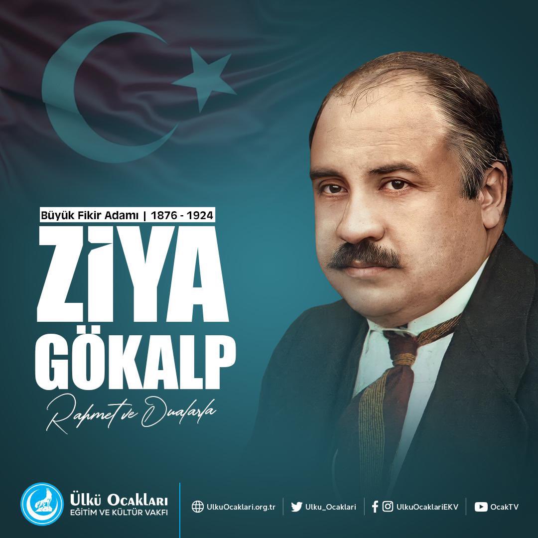 Büyük Türk Milliyetçisi, fikir adamı #ZiyaGökalp’i vefatının yıl dönümünde rahmet ve dualarla anıyoruz. 

Aziz ruhu şâd, mekanı cennet olsun.

Esenevler Ülkü Ocakları Başkanı
Murat HAN