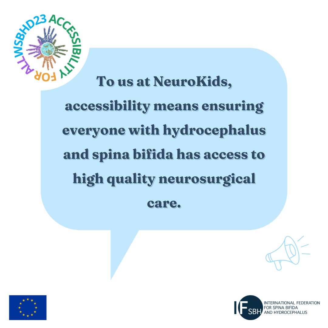Happy World Spina Bifida and Hydrocephalus Day! The theme of this year’s #wsbhd23 is #accessibility4all, and to us at @neurokids21, that means ensuring all patients with #hydrocephalus and #spinabifida have access to high-quality neurosurgical care! #neurokids #globalneurosurgery