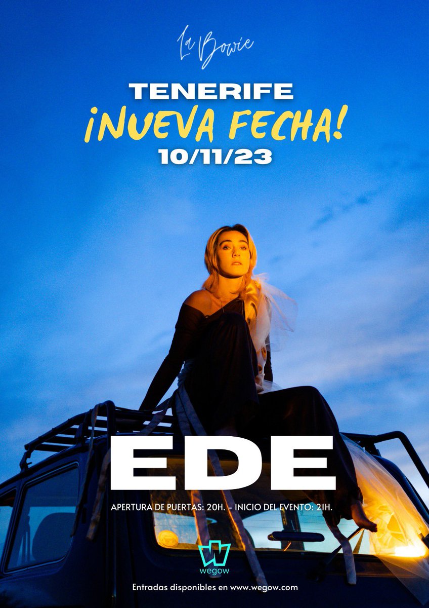 bueno pues ha pasado TENERIFEEEEEE SEGUNDA FECHA 10 DE NOVIEMBRE ENTRADAS AQUÍIIII OS AMOOOO wegow.com/es/conciertos/…