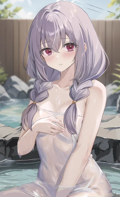 温泉アツコ!!!描きました!!!!! #ブルアカ 