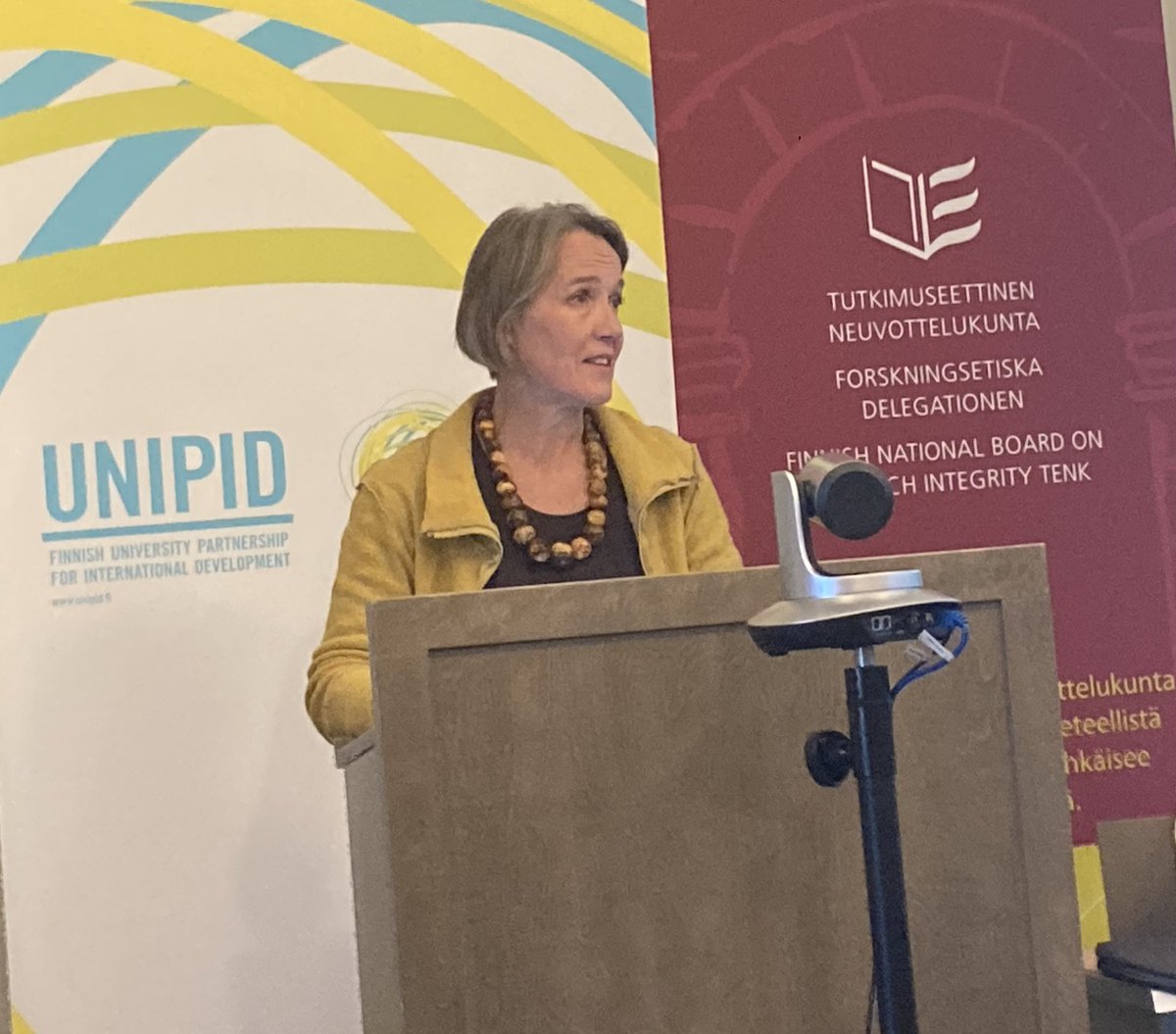 Chair of the Steering Group @LaaksoLiisa in her keynote @unipidfinland ethical guidelines launch event, calls attention to issues that we in the Global North can address more equitably, incl decolonising international rankings. #GlobalAcademicPartnerships