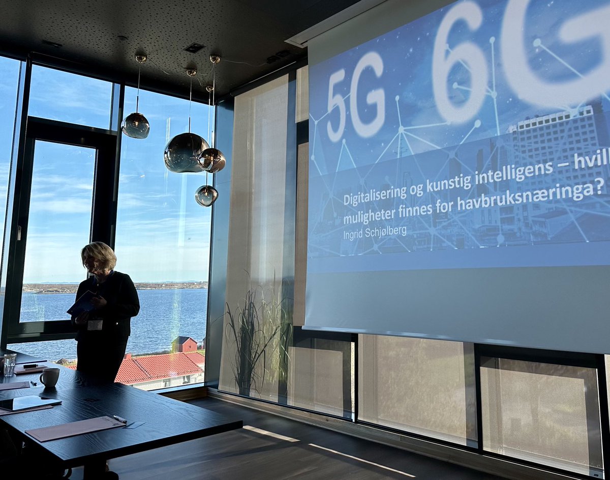 ⁦@SchjolbergIngri⁩ om betydningen av digitalisering og kunstig intelligens på årets #Toppledermøte om havbruksnæringa på Frøya ⁦@DigitalNtnu⁩ #BrohodeHavbruk