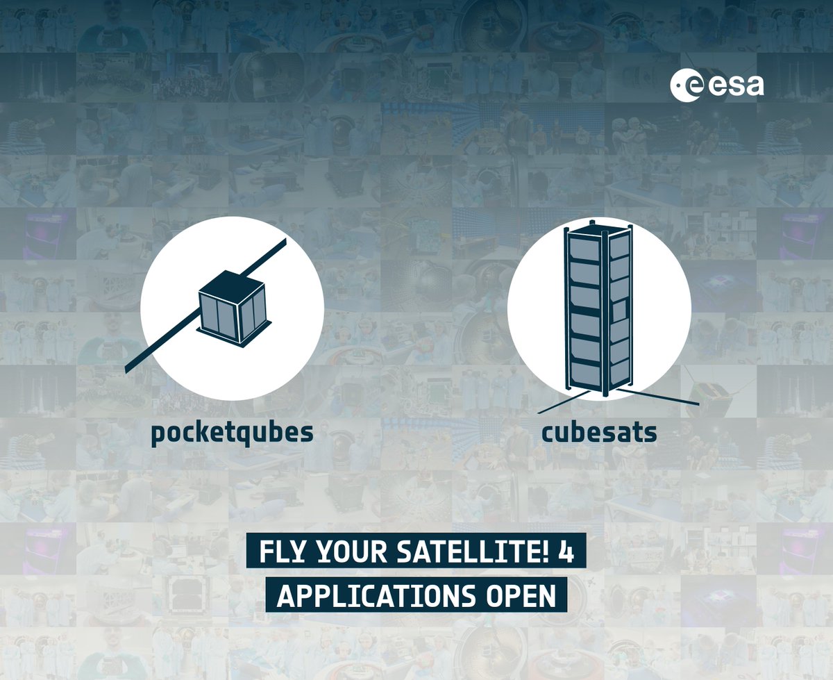 Ever dreamt of flying your own #satellite to space? 🚀 🎉 You can now submit your proposals for the 4th edition of @esa Fly Your Satellite! programme! If you are a student from #university or other tertiary education institutions, this is your chance to receive support in…