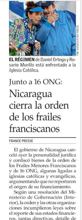 Ignacio_Irarraz's tweet photo. Impresionante a lo que se puede llegar en Nicaragua...!

No solo clausurar a Organizaciones de la Sociedad civil, ahora es la Orden de los Franciscanos...!!! https://t.co/NsV1CQ4l46