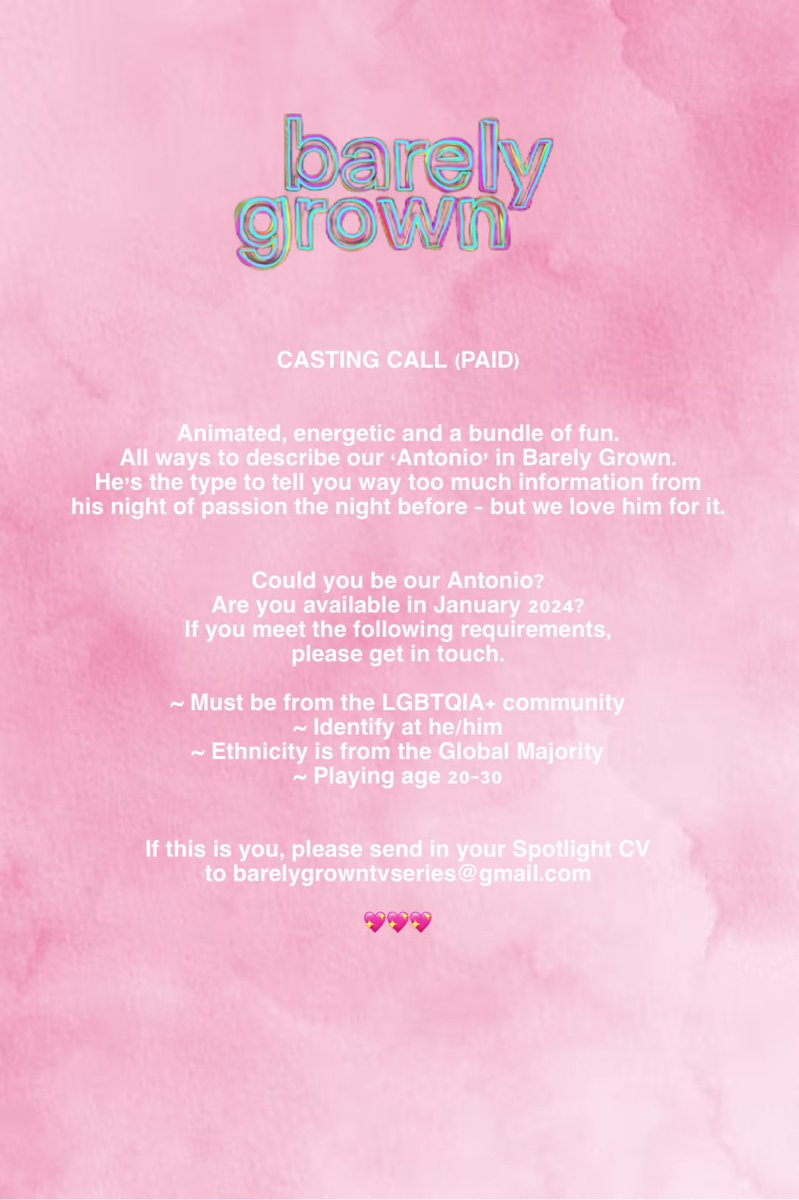 CASTING CALL! 💖 Could you be our Antonio? #tvpilot #tvseries #fundraiser #casting #castingcall #actor #pilotepisode