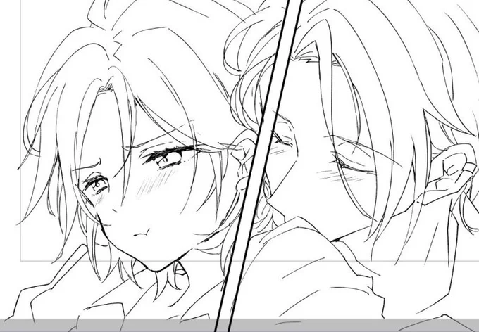 ペン入れしたら百合か?????ってなったひめこは(原稿進捗)