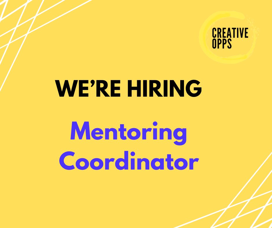 We’re hiring! An exciting opportunity now exists for a motivated, organised individual to coordinate the 2024 Creative Opps Mentoring Programme. Deadline 29 November. Find out more below: 
creativeopps.org/vacancies/