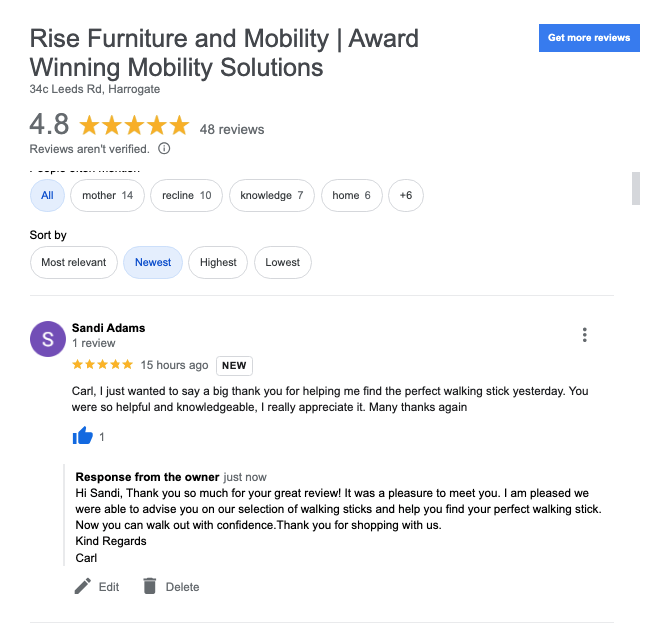 risemobility's tweet photo. A great review from one of our lovely first time customers... #happycustomersmakeushappy #customerservice #customerfeedback #awardwinning #mobility https://t.co/Lr8DrZLrPd