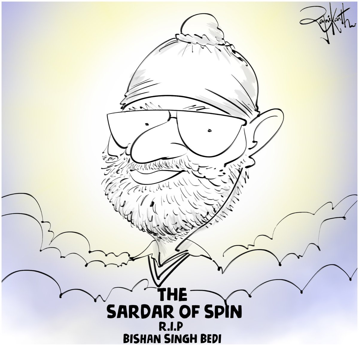 #BishanSinghBedi #RIPBishanSinghBedi #Legend #Cricket #BCCI #Editorialcartoons