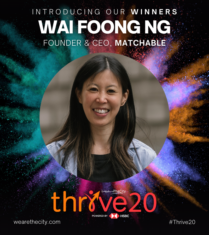 Introducing the final entrepreneur in this year's #Thrive20 powered by @HSBC_UK: Wai Foong Ng!🥳 Congratulations on being one of our role models as we celebrate female entrepreneurs leading purpose-led businesses in the UK ❤️🧡 20/20 · bit.ly/WATC-Thrive20