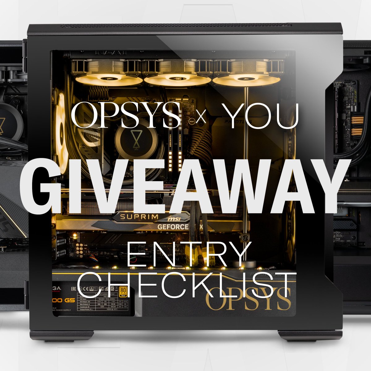 OPSYS_Gaming's tweet photo. £3000 Gaming PC Giveaway Entry Checklist:

We don't want anyone to miss out on the chance to win a dream PC so follow the thread and visit https://t.co/30DQmV2v9A to check your entry was accepted.

PLS: ❤️/ @ / RT
#giveaway #giveawayuk #freepc #pcgiveaway #gamingpc #gaming #gamer https://t.co/ILyE7QGEdW