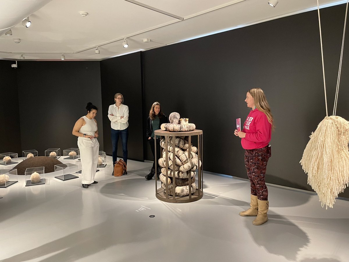 Thanks to curator Charis Gullickson for guided tour through her great exhibitions #Gába-femal Resilience and #28% @NNKunstmuseum and insights how to make femal and indigenous artist more visible. IFZO@Wona meeting @UiTNorgesarktis