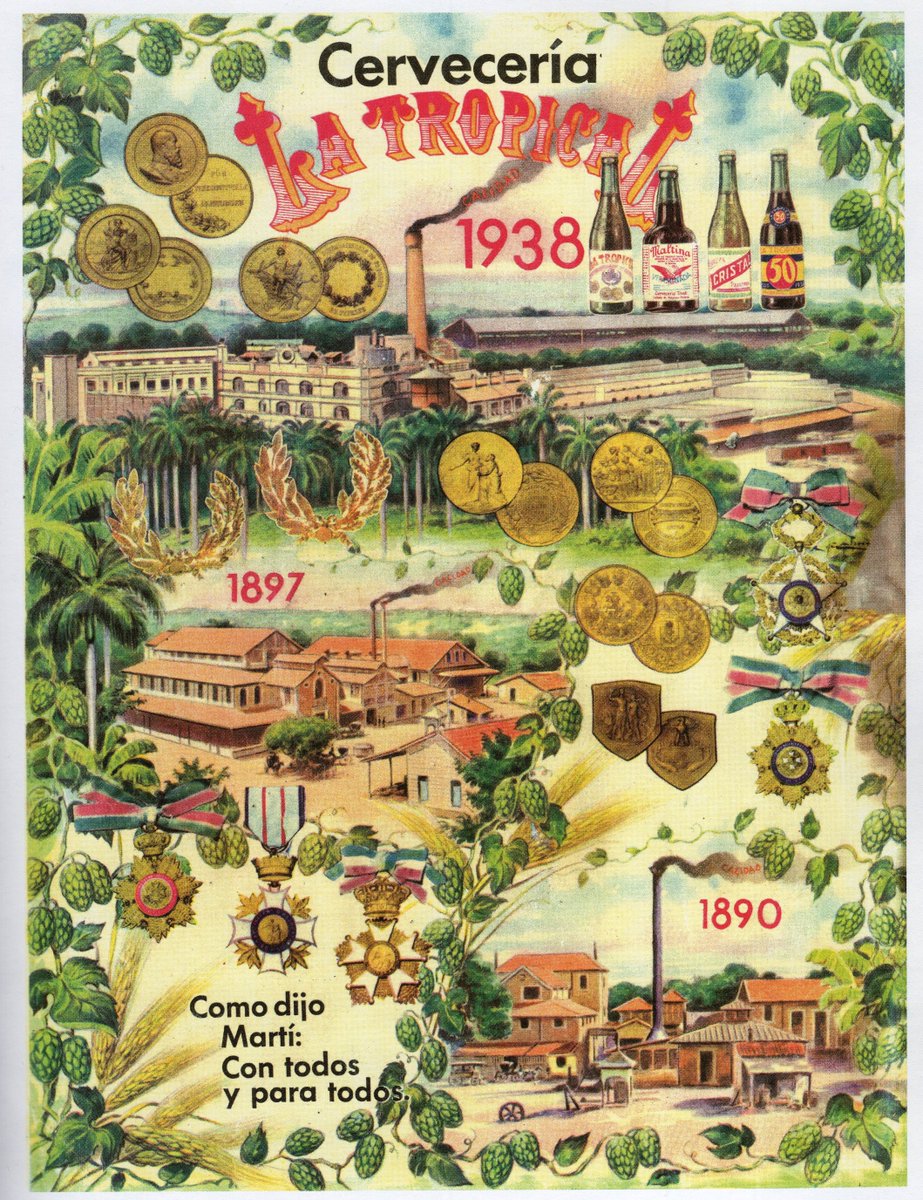 Publicidad de la cervecería La Tropical, #Habana, 1938
#Cuba