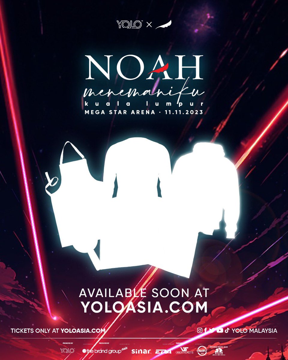 𝗡𝗢𝗔𝗛 𝗠𝗘𝗡𝗘𝗠𝗔𝗡𝗜𝗞𝗨 𝗗𝗜 𝗞𝗨𝗔𝗟𝗔 𝗟𝗨𝗠𝗣𝗨𝗥

Out soon: YOLO x NOAH exclusive merchandise &amp; add-on package. Limited quantities. Get ready!

🌐 yoloasia.com

#YOLOxNOAH #NOAHLiveinKL #Menemaniku