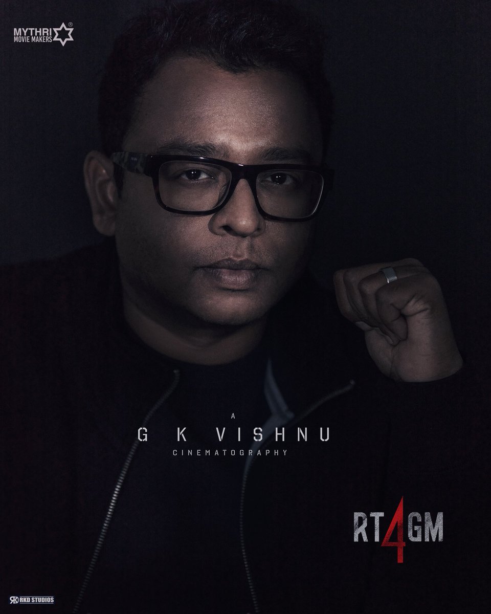 Welcoming the master cinematographer @dop_gkvishnu on board for #RT4GM to bring the MASSive world to life with his lens 🎥❤️‍🔥 Stay tuned for more updates! #RT4GMBlast 💥 MASS MAHARAJA @RaviTeja_offl @megopichand @selvaraghavan @MusicThaman