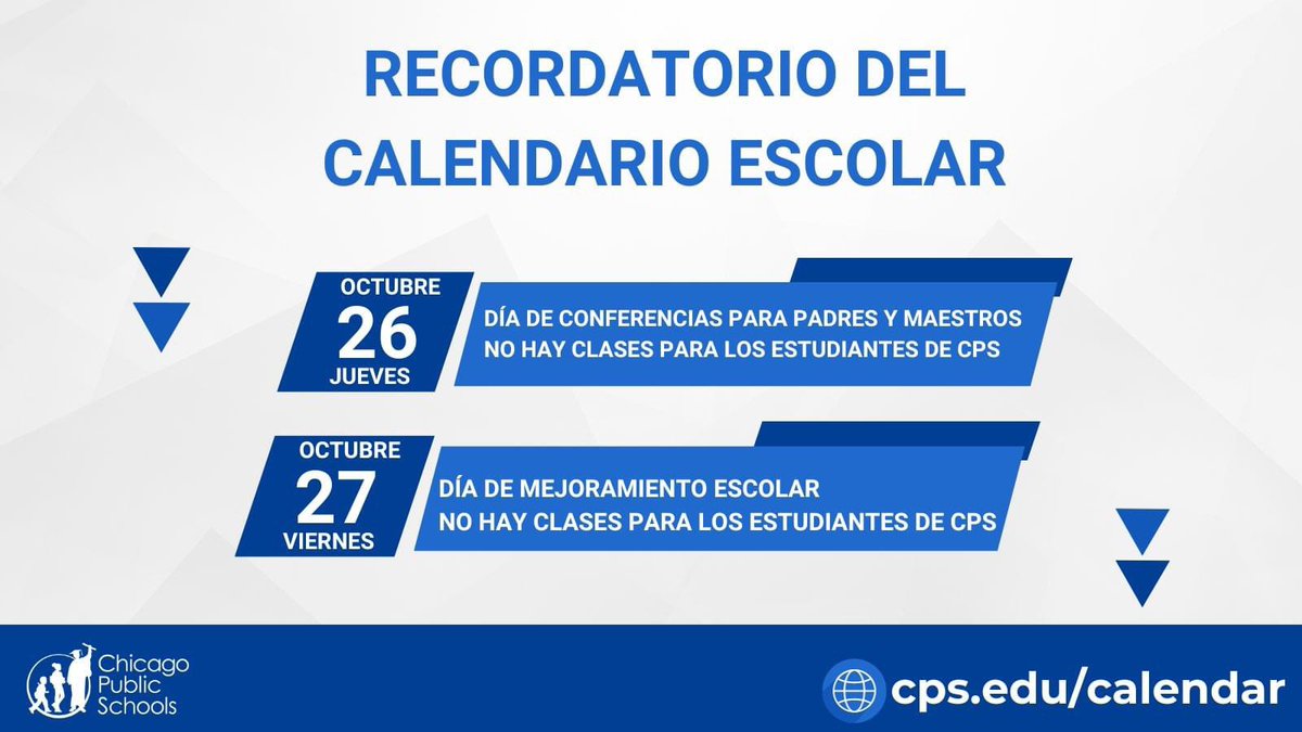 We can't wait to welcome our students back into the classroom on Monday, October 30, 2023.
___
Nos entusiasma muchísimo recibir a nuestros estudiantes nuevamente en la escuela el lunes, 30 de octubre.

📆 bit.ly/45U4huM
