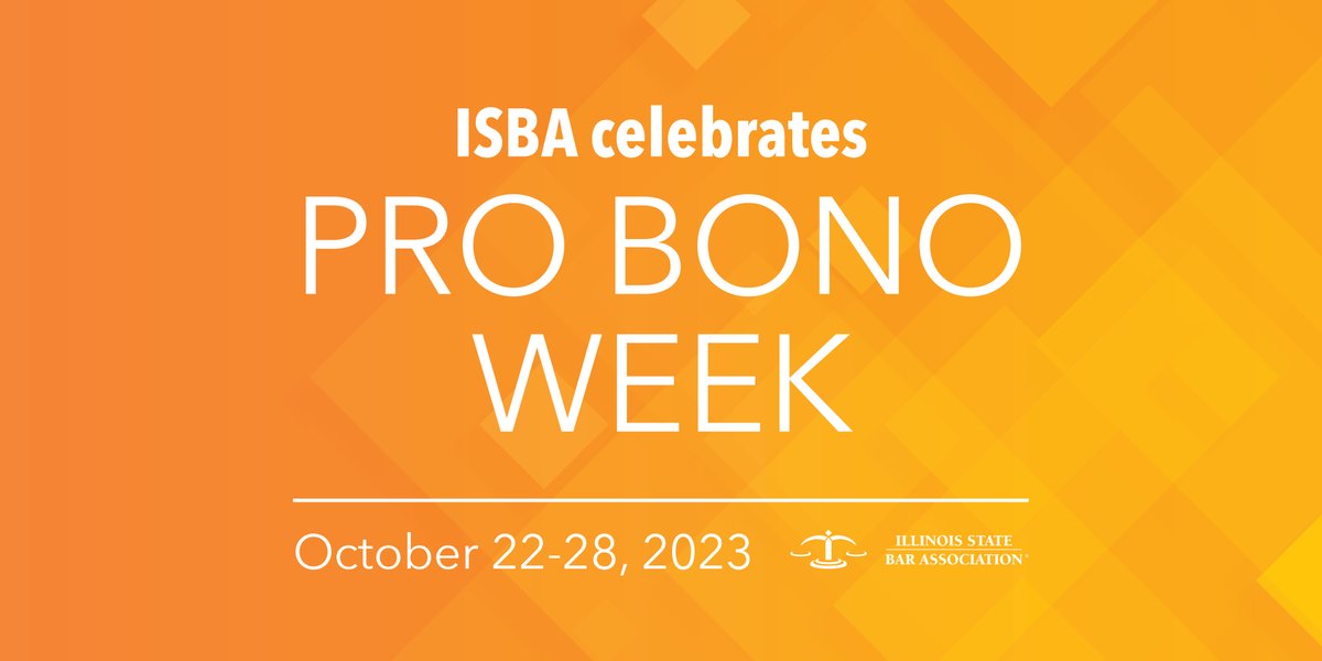 We have many opportunities for you to CELEBRATE PRO BONO ACROSS ILLINOIS. Find out how you can get involved. 

Visit The Bar News: isba.org/barnews/2023/1… #CelebrateProBono #ProBonoWeek2023 #NationalProBonoWeek