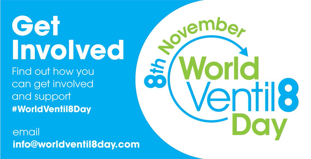 WorldVentil8Day's tweet photo. #WorldVentil8Day is just 2 weeks away. Download our logo, posters, social images and web banners and use them to show your support https://t.co/aAWnBXnVrL
#WV8D #ventilate #ventilation https://t.co/3fILuSytYT