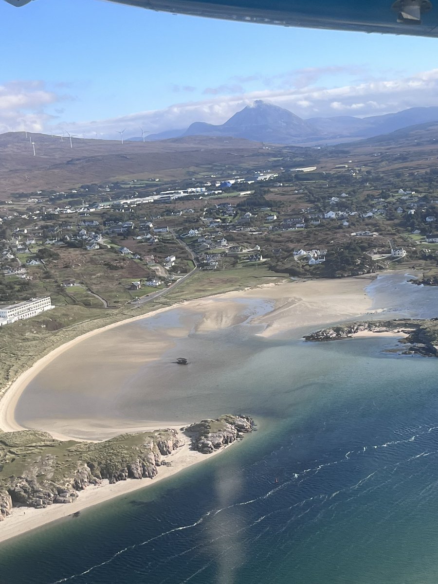MariaCable2's tweet photo. Time to switch off. First time to ever fly into Donegal airport. No wonder they say it’s the most scenic airport in the world. #home #hillsofdonegal  #WildAtlanticWay https://t.co/dhdCB4Q6Wn