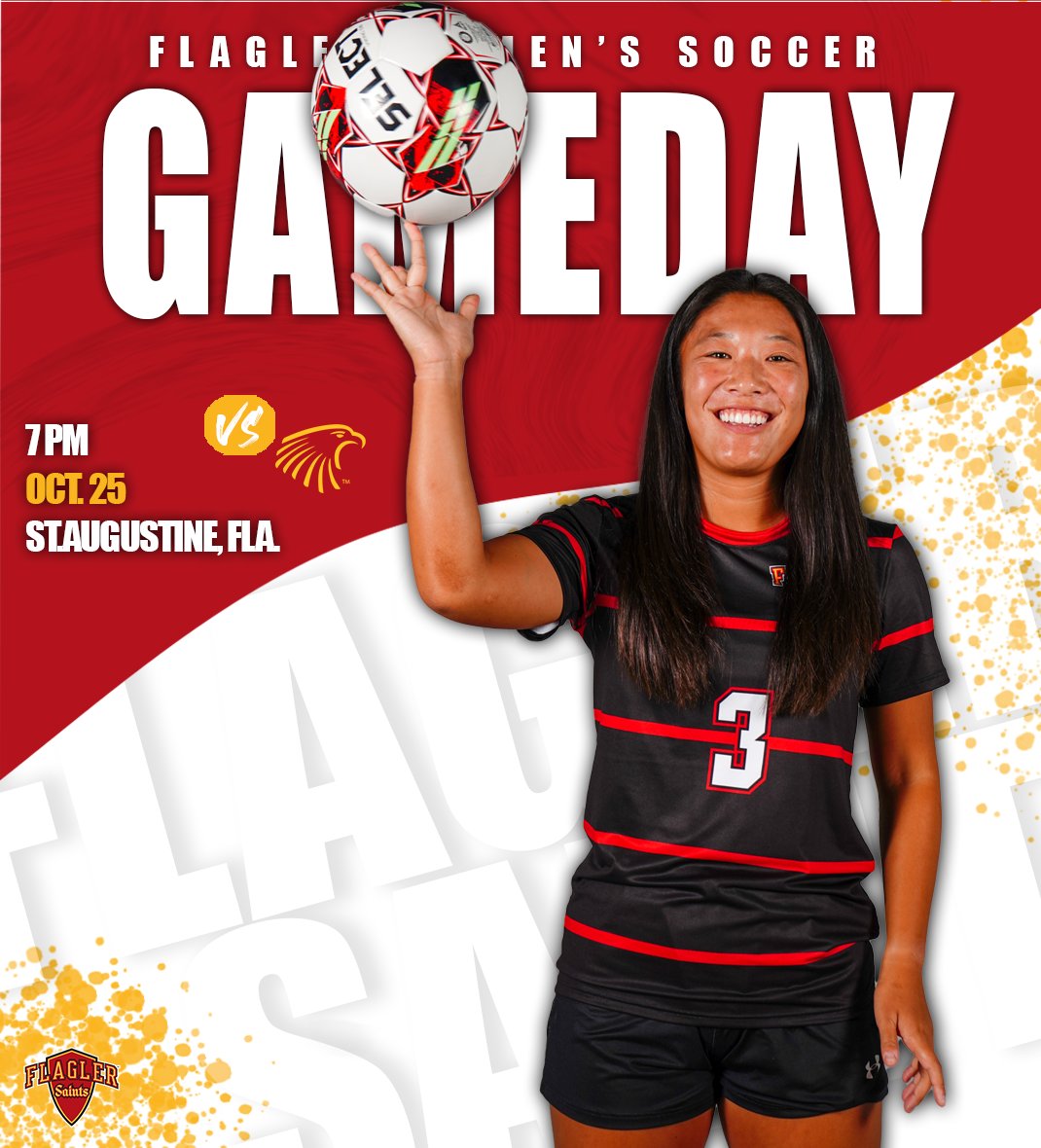 Flagler Athletics (@flaglersports) on Twitter photo Last regular season home game👏🔥
🆚Embry-Riddle
⏰7PM
📍St. Augustine, Fla.
📊 flaglerathletics.com/sidearmstats/w…
🎥pbcsportsnetwork.com/flagler/
#GoSaints | <a href="/flaglerwsoc/">Flagler Women's Soccer</a> Last regular season home game👏🔥
🆚Embry-Riddle
⏰7PM
📍St. Augustine, Fla.
📊 flaglerathletics.com/sidearmstats/w…
🎥pbcsportsnetwork.com/flagler/
#GoSaints | <a href="/flaglerwsoc/">Flagler Women's Soccer</a>