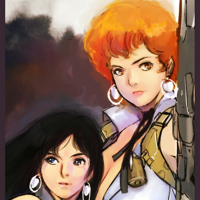 #VIZCOM  元絵からレンダーでレンタリングデータを作ってそれをレイヤーで重ねて出来たのが最後やつ。結局 どの絵も均一になってしまうが、やると楽しい。 