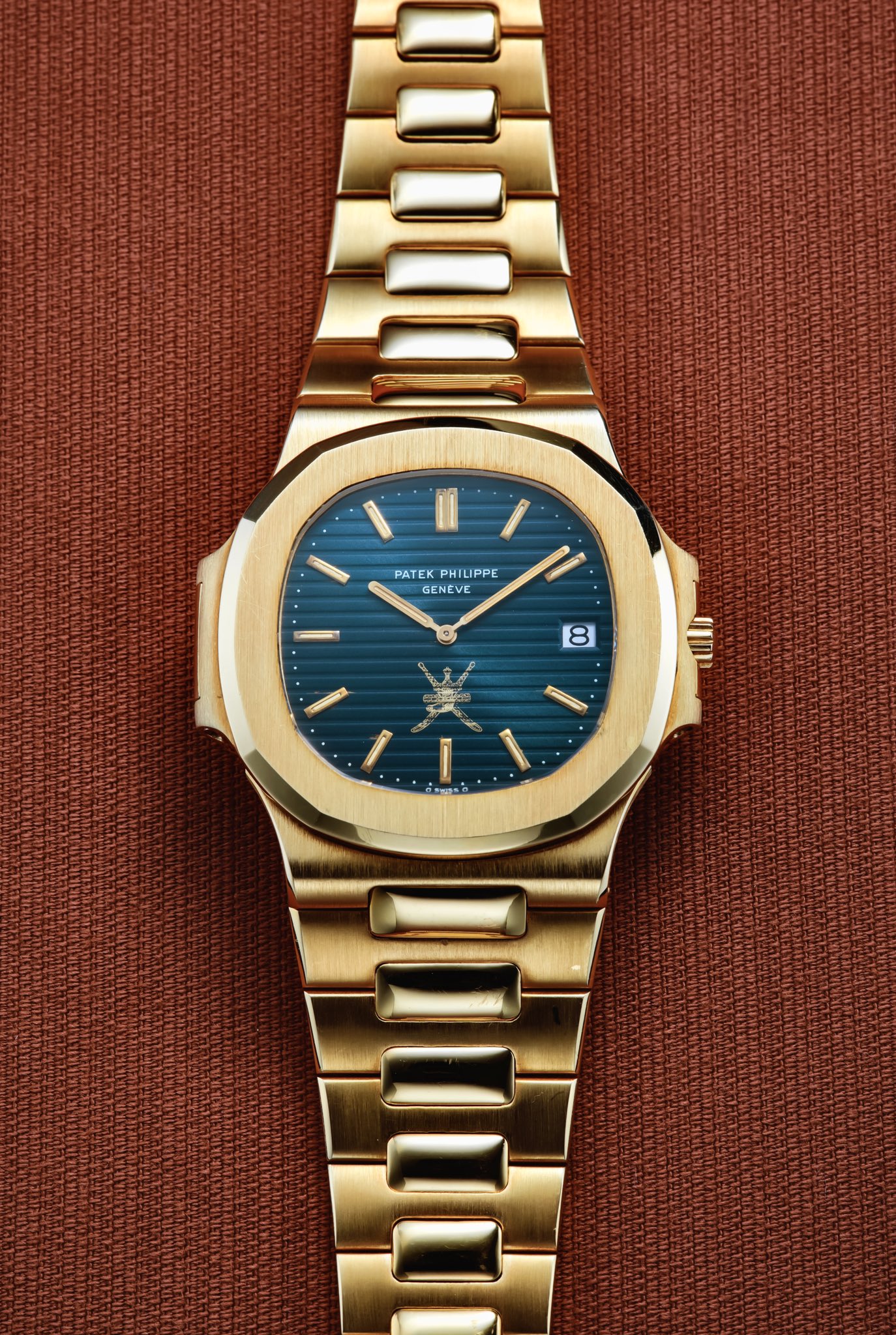 Reference 3800/1 Nautilus A yellow gold wristwatch with date and bracelet,  Circa 1983 | Important Watches | 2021 | Sotheby's