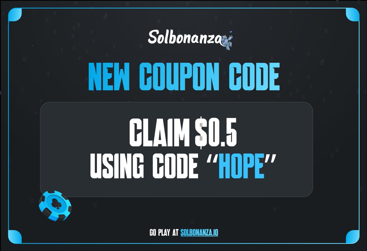 Do you have HOPE? Code: 'HOPE' Try now at: solbonanza.io/cases