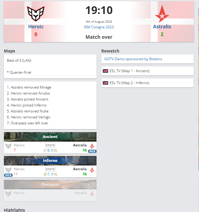 Bubzkji's tweet photo. 0-100 from Heroic real quick

After this game Heroic was never themselves again. Heroic is even still ranked above Astralis, what a crazy turn of events. Considering they’ve been the superior team for the last 3 years.

But from my experience,  this is what will happen from now. Astralis have the upperhand in negotiations. And at some point before the 10 months expiration date on their contracts, Stavn and Jabbi will be bought out for Peanuts eventually.  Because it serves no purpose for Heroic to pay them salaries for so long.

This also means the end for Staehr and b0RUP, as Device previously stated in an interview that he saw the core in the future consisting of Buzz, blameF and him.

Just my quick thoughts on this surprising news.