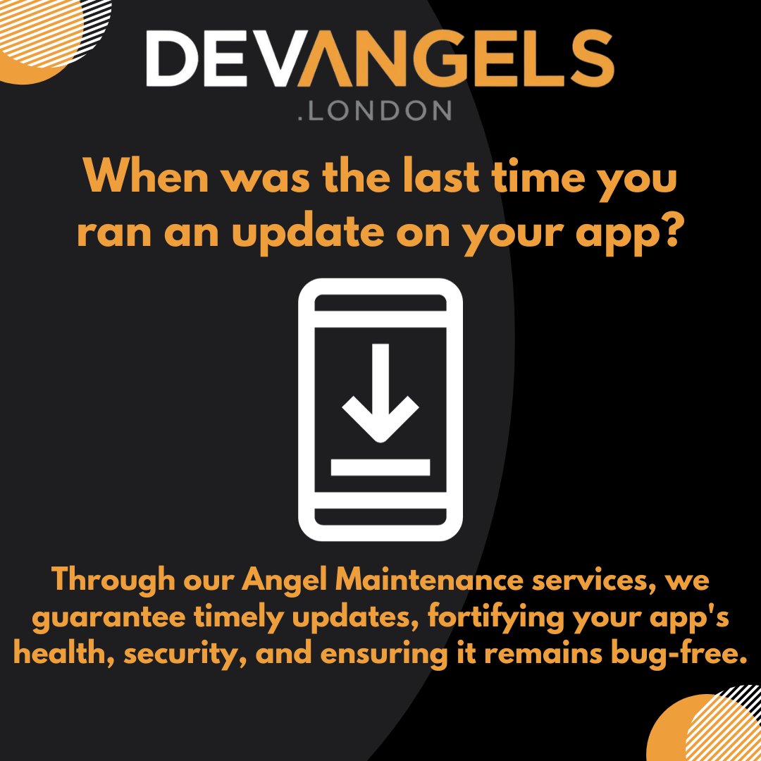 DevAngelsLtd's tweet image. If your business has an app, frequent updates are necessary.

Our Angel Maintenance services will keep your app in the best possible shape, keeping it bug-free and as health as possible.

#flutterexpert #appdevexpert #appdev #flutter #flutterdev #mobileapp