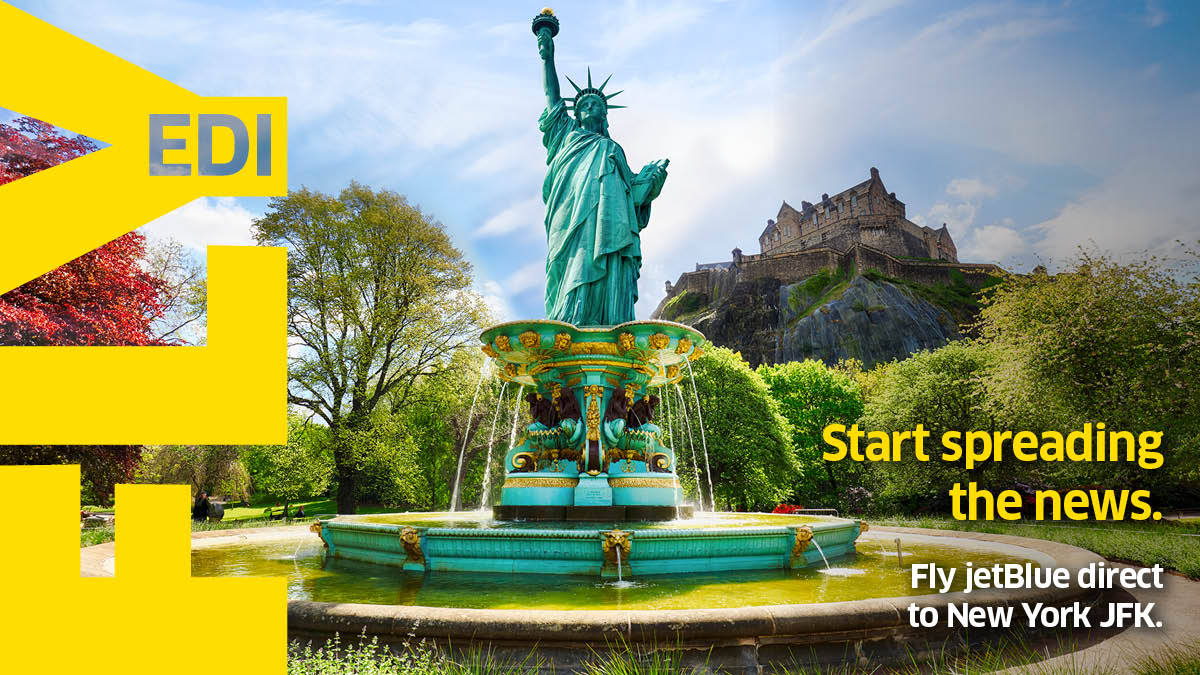 🇺🇸| Start spreading the news...

Edinburgh Airport will welcome <a href="/JetBlue/">JetBlue</a> in 2024 as the airline launches its first ever Scottish route to New York.

 corporate.edinburghairport.com/new-flights-to…