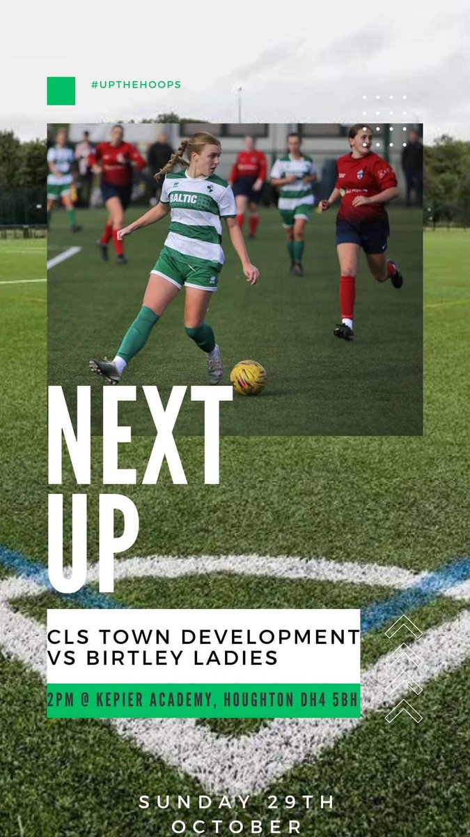 BirtleyLadies's tweet photo. After our promising performance in the FA Cup we look to keep the standards high in Sundays local derby.

It’s gonna be a tough one with our opponents flying high at the top of the league but we are looking forward to the challenge 🟢⚪️ https://t.co/u8uHbj1mmg
