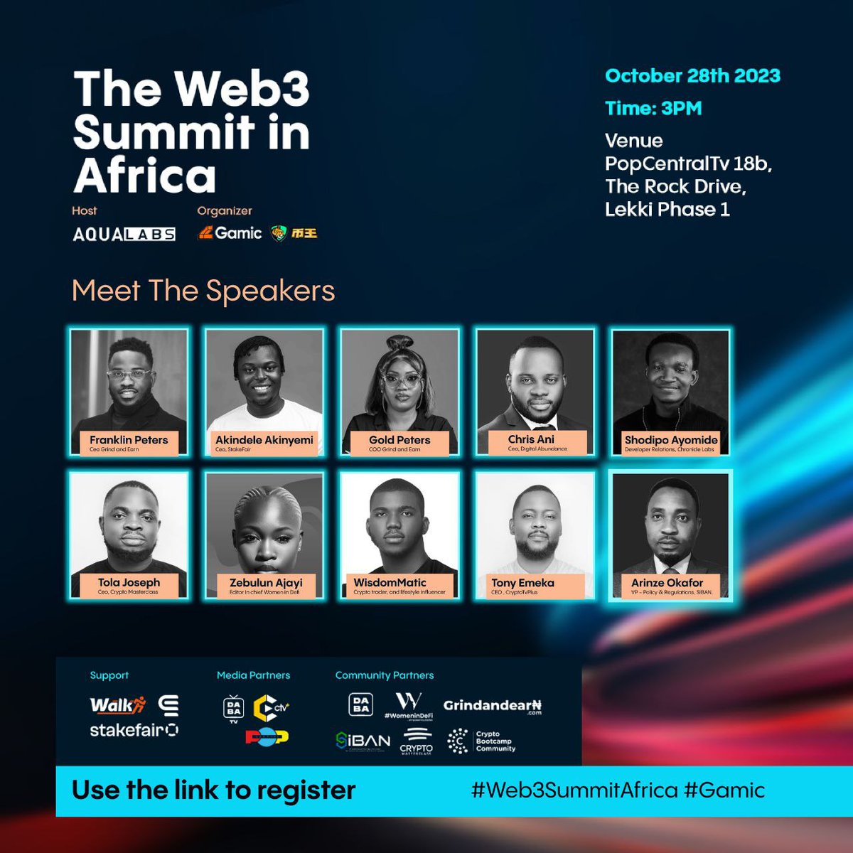 0xAquariusCap's tweet photo. Join us for The Web3 Summit in Africa this Saturday  live in Lagos   

There will be food and drinks 😍📷
Not just crypto talks alone  
We will also have time for networking and massive crypto giveaway   

Register below to attend  
Even is FREE https://t.co/zX5kq5DRFa