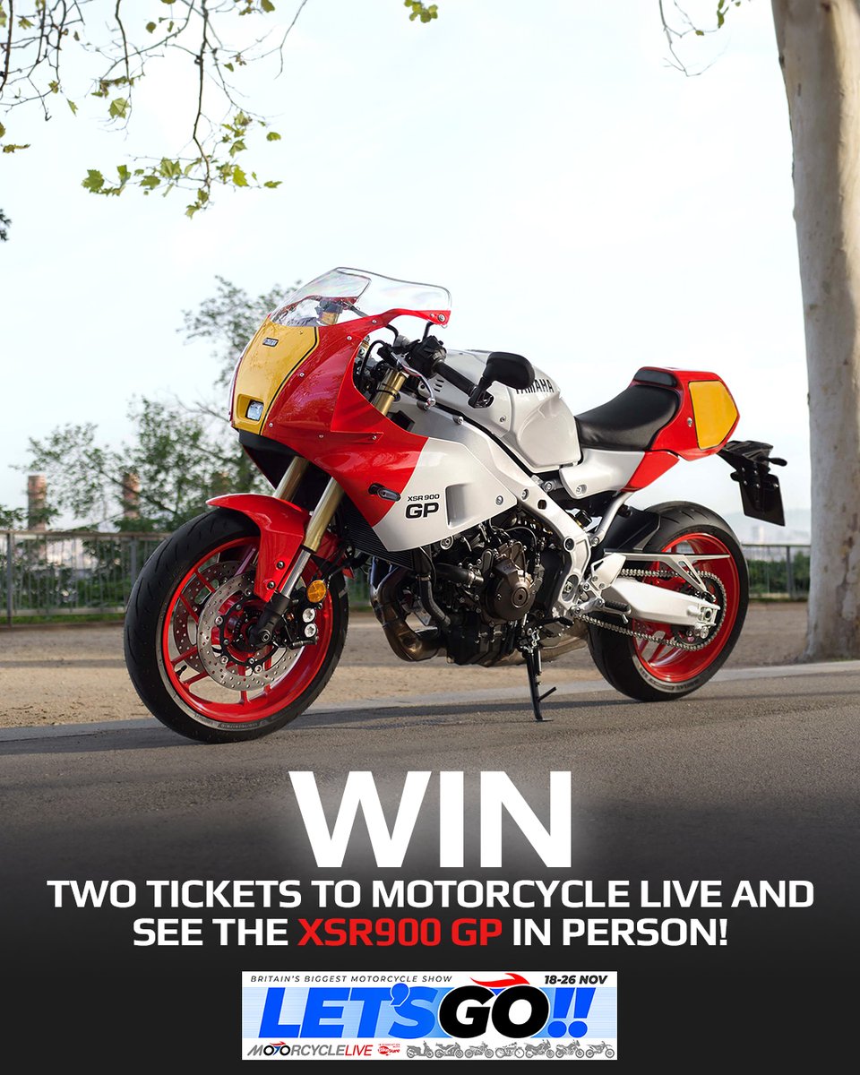 📣 WIN two tickets to <a href="/motorcyclelive/">MCL</a> and see the stunning XSR900 GP in person!  Simply drop a ✋ in the comments and repost this for a chance to win!

Winner to be notified Monday 30 October. T&amp;Cs apply.

#Yamaha #RevsYourHeart #UKBikers
