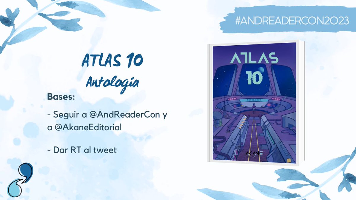 AReaderCon's tweet photo. Sorteo nacional de un ejemplar de 'Atlas 10'. Requisitos para participar:

-Seguir esta cuenta
-Seguir a @AkaneEditorial 
-Dar RT a este tweet

El sorteo finaliza a las 14.00H https://t.co/xyanbpbhu9