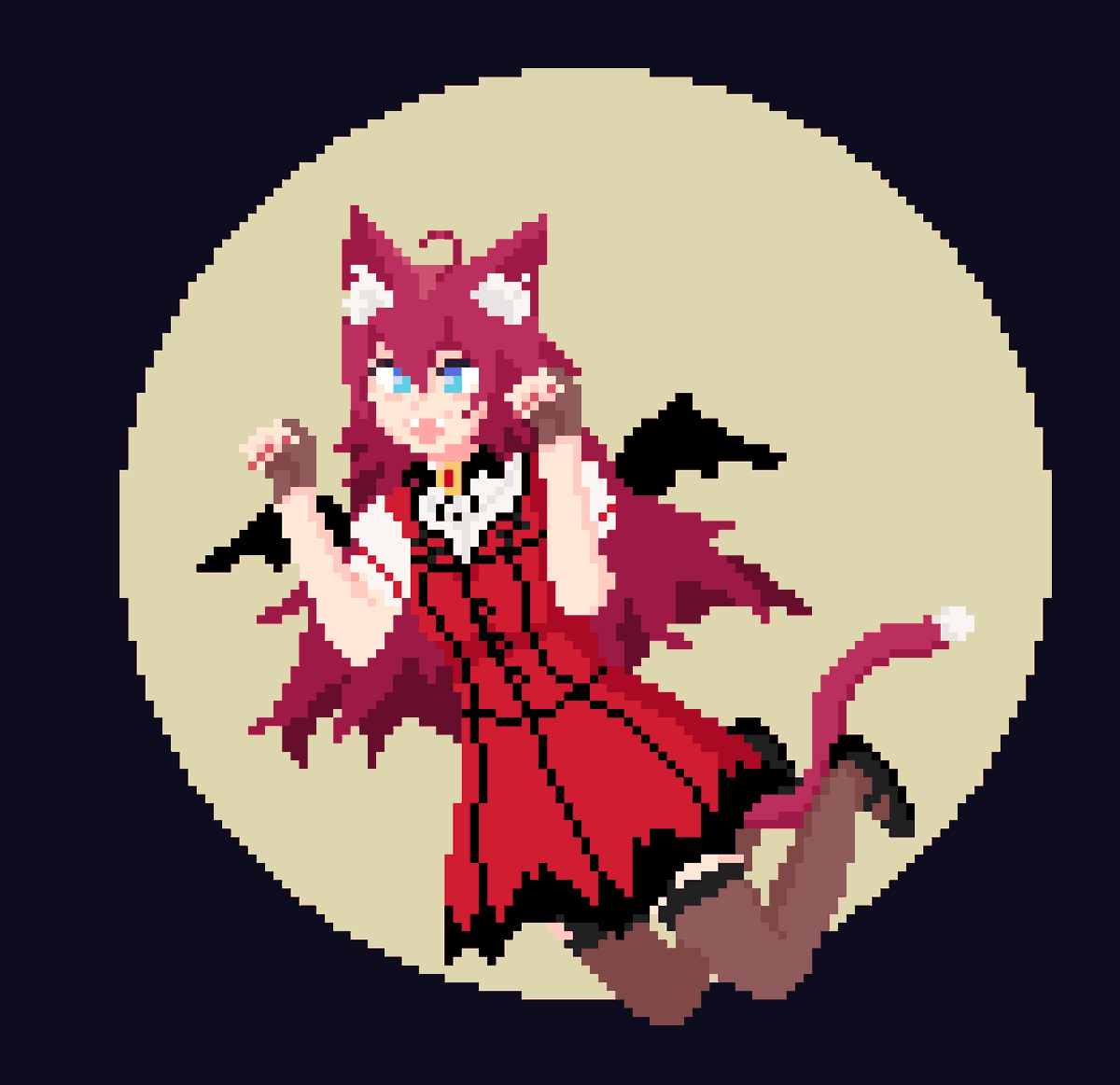 StarbornKitsune's tweet photo. A Friend made some art of me for the Halloween~ 
Its absolutely adorable! Thanks @Chewcat0 ~ https://t.co/Zke95ywEhK